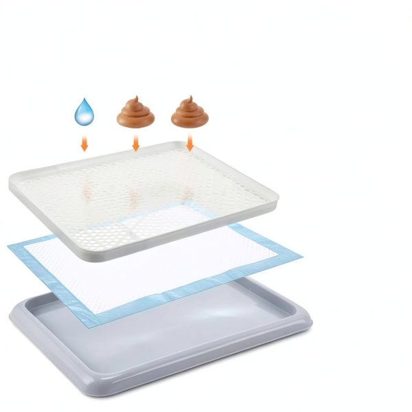 Mifoci Dog Potty Toilet PP Plastic Low Entrance Easy Clean-3