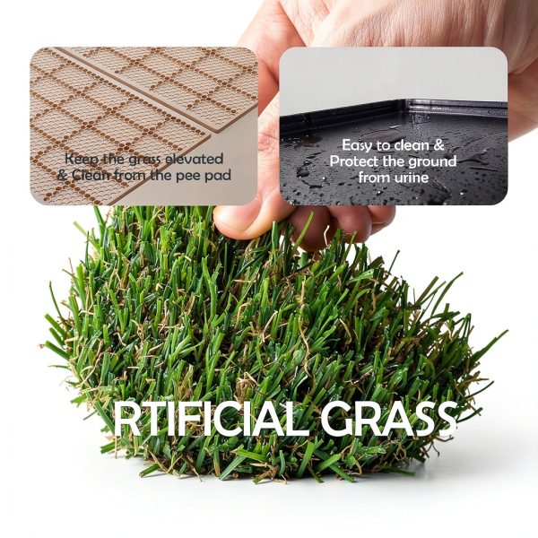 Dog Litter Box by MEEXPAWS Artificial Grass Pads-2