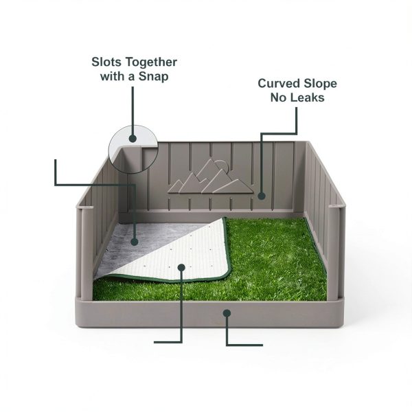 LAZZIPET Indoor Dog Potty Puppy Litter Box Training System-4