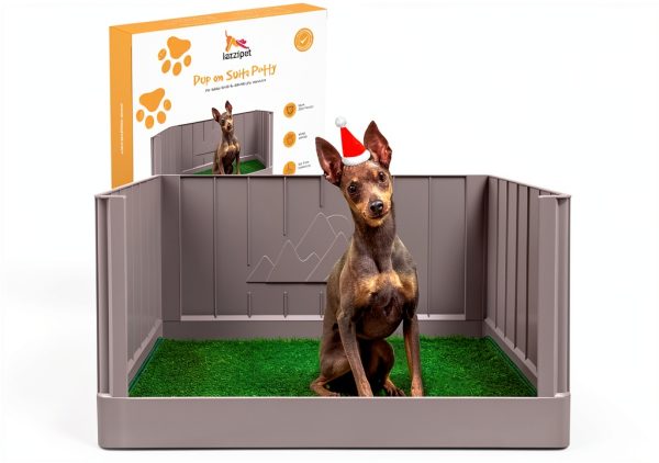 LAZZIPET Indoor Dog Potty Puppy Litter Box Training System-0