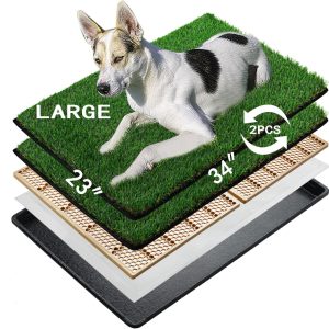 MEEXPAWS Dog Litter Box Artificial Grass Training Potty-0