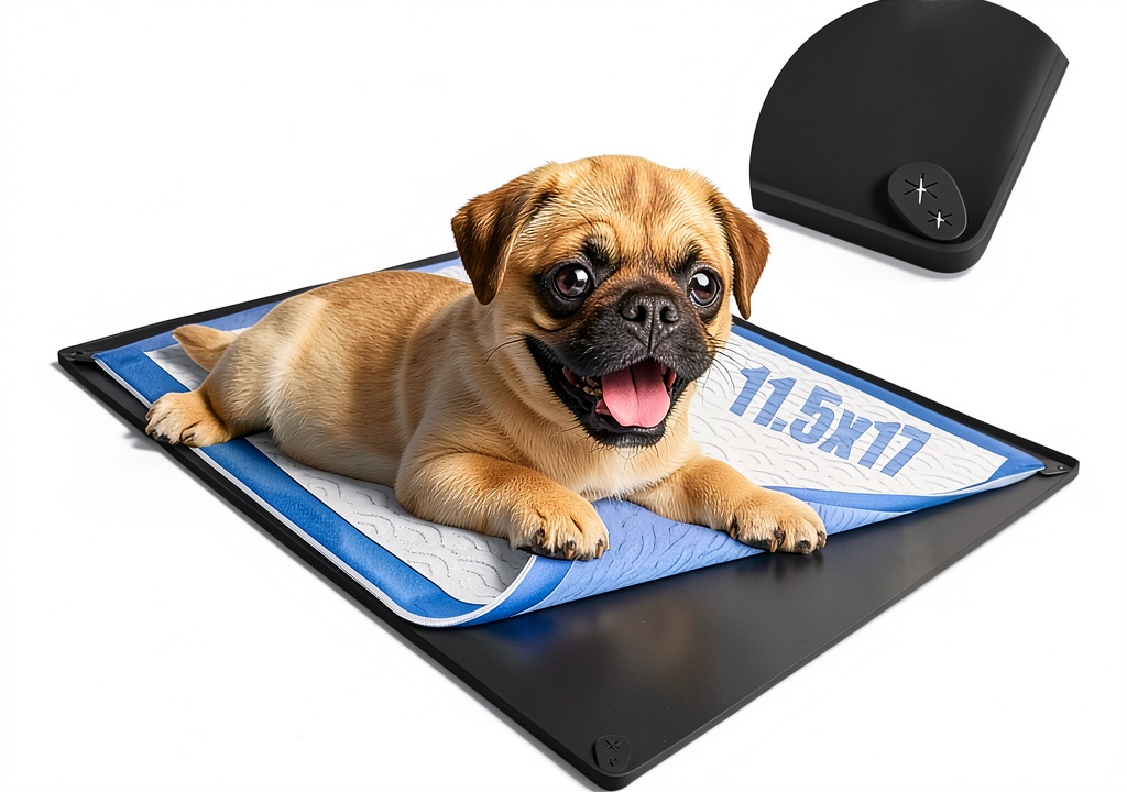 Installing Skywin Silicone Puppy Pad Holder Tray for Dogs on a wooden floor