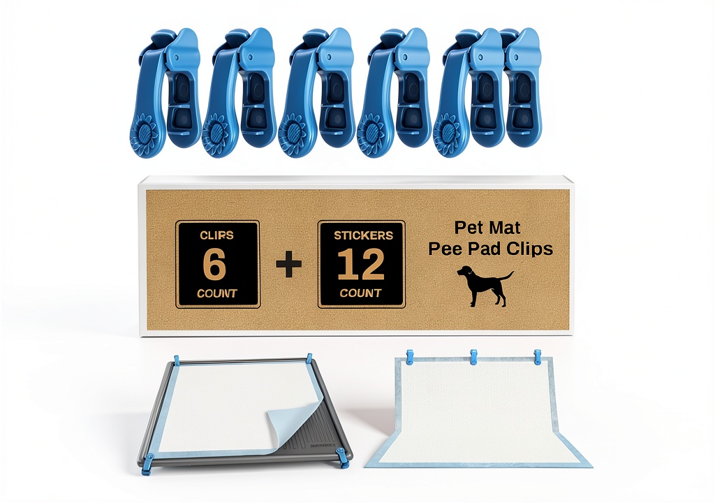 Installing AUFORPET Dog Pee Pad Clips Locking Design Pet Training on a wall near a hallway