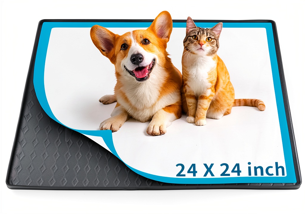 Petvolve dog pee pad holder in use with a small dog