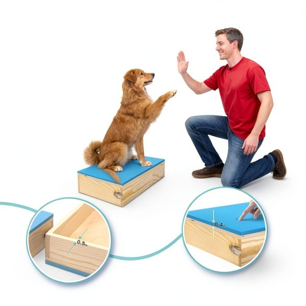 Bhyhok Dog Training Platform Wood EVA Puppy Medium Dogs-2