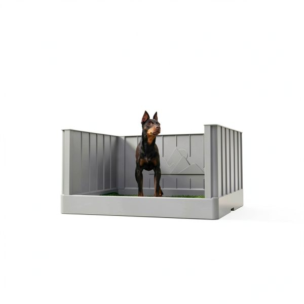 LAZZIPET Indoor Dog Potty Puppy Litter Box Training System-5