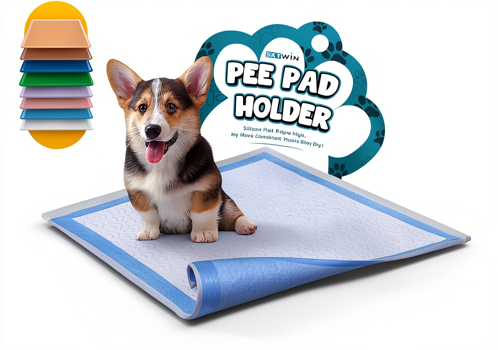 Skywin Dog Pee Pad Holder Tray in use