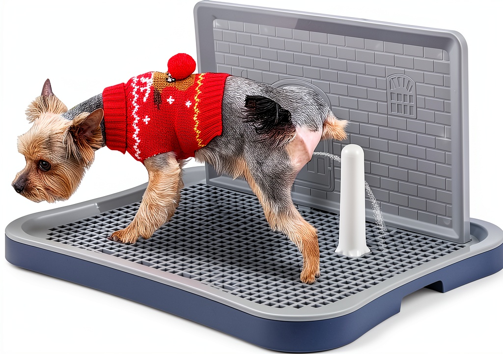 FUGODIWI dog litter box in a bathroom setting