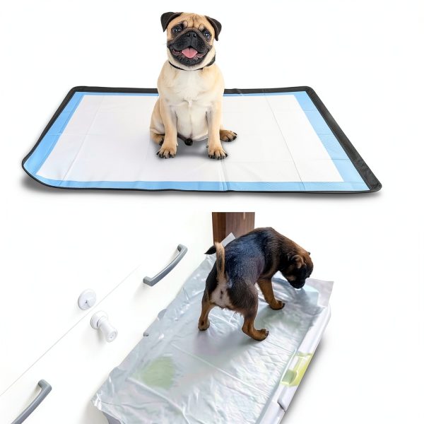 Skywin Dog Pee Pad Holder Tray 2 Pack Black-3