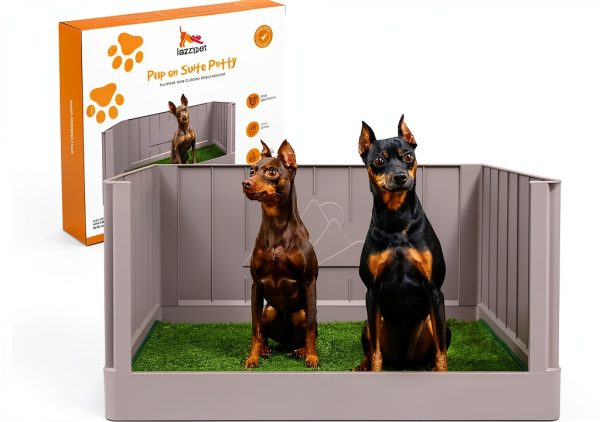 LAZZIPET Indoor Dog Potty Puppy Litter Box Training System-6