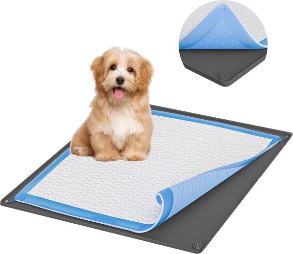 Skywin Silicone Puppy Pad Holder Tray for Dogs-0