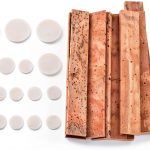 Lambskin Clarinet Bb Pad & Cork Kit – Eco Cork, Brown/White, 6 pcs-0